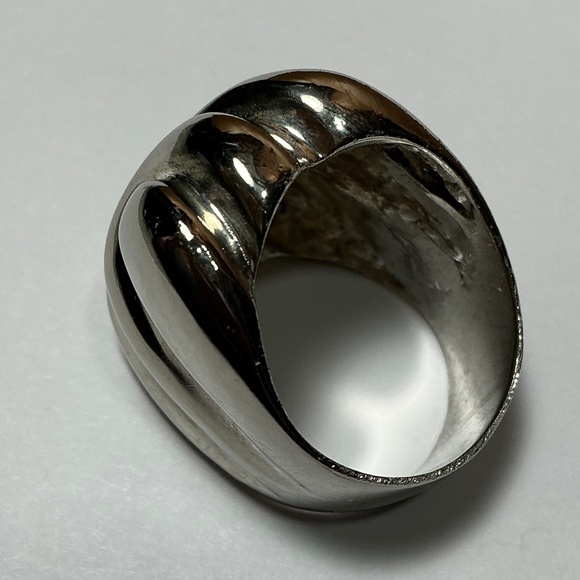 CHARLES KRPELL Sterling Silver Ribbed Ring. Size 8.5 - Picture 3 of 12